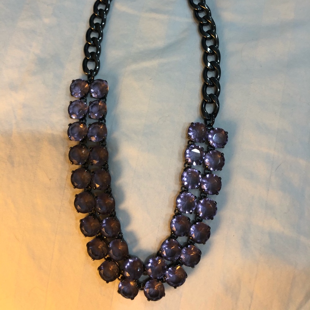 Jcrew purple crystal necklace